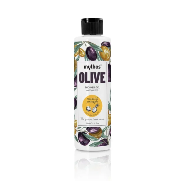mythos olive shower gel coconut and pineapple